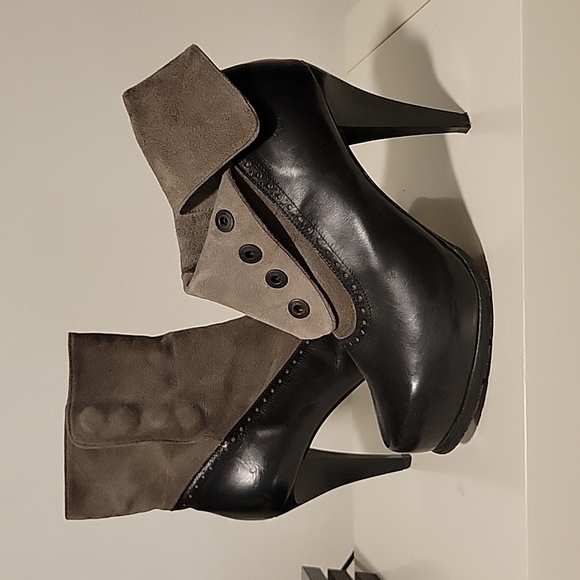 Booties. Franco Cuadra. Size 7. Black and gray. Leather and suede - Picture 2 of 4
